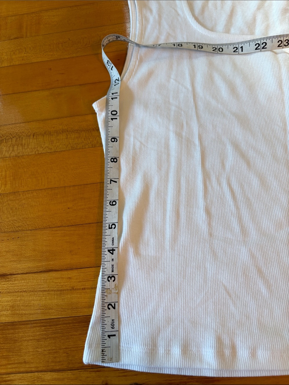 Maeve White Ribbed Square-Neck Tank - Picture 5 of 9